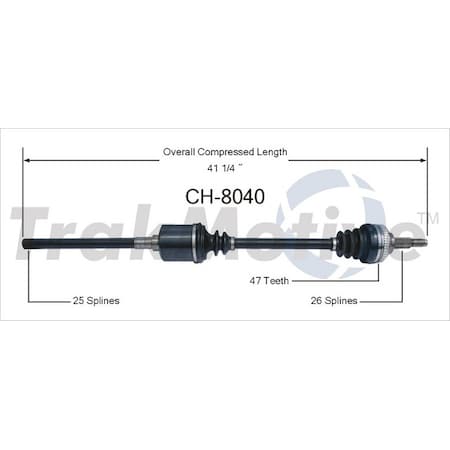 Surtrack Axle Cv Axle Shaft, Ch-8040 CH-8040